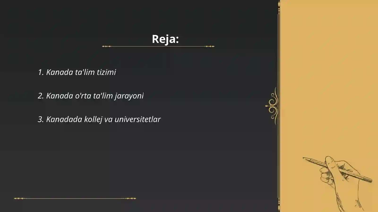 Kanadada ta'lim tarbiya jarayoni 2