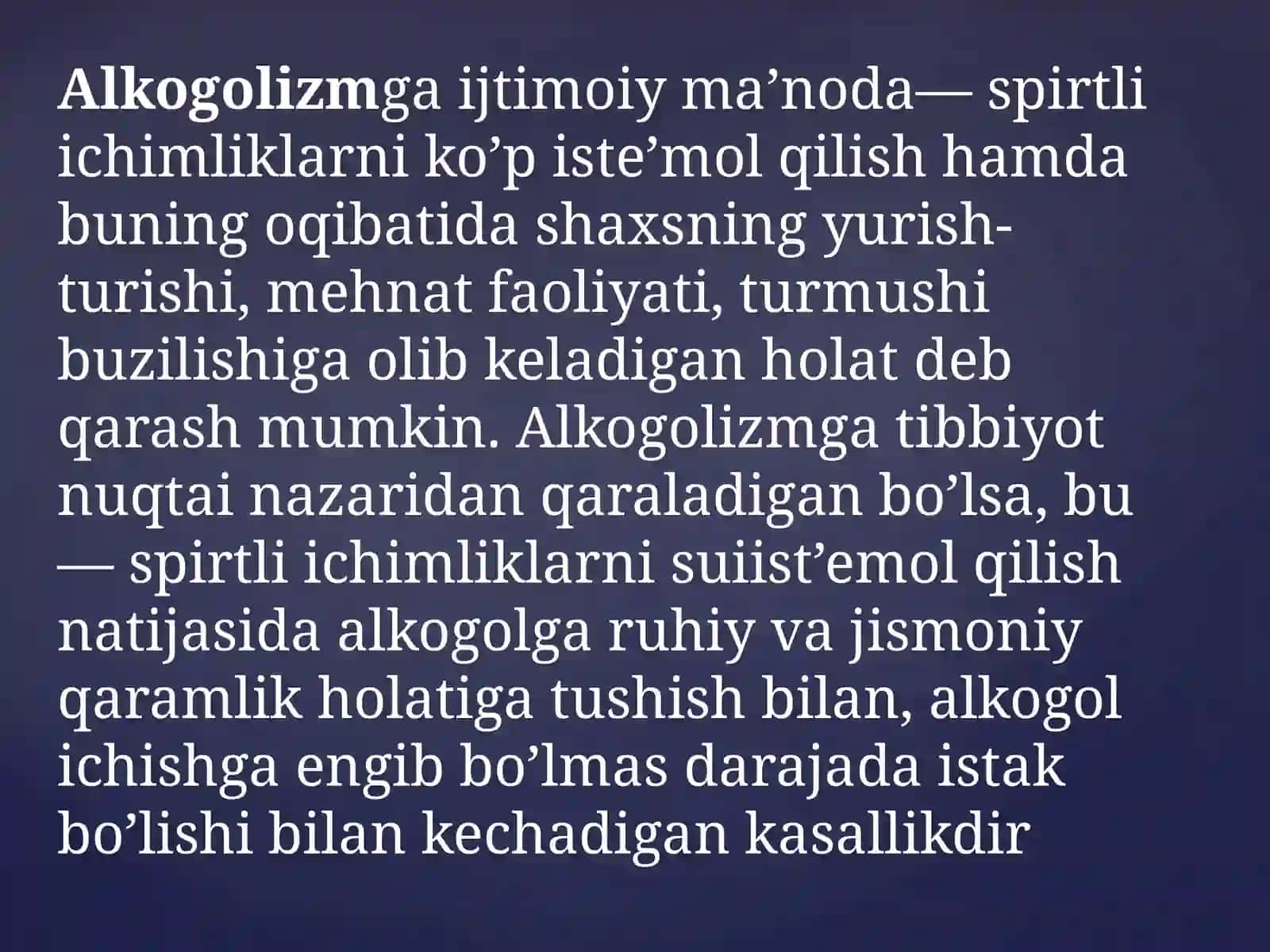 Alkogolizm kasalligi 2