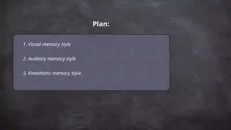 Visual memory style 2