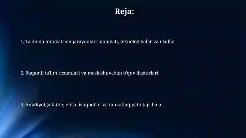 Ta'limdagi Innovatsiyalar 2