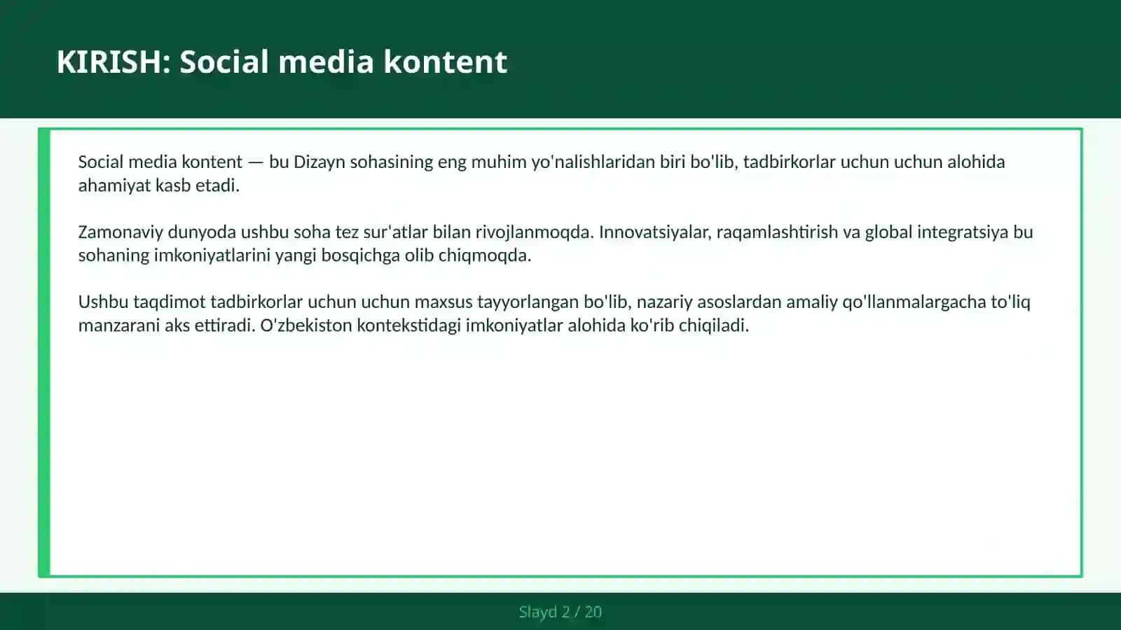 Social media kontent 2