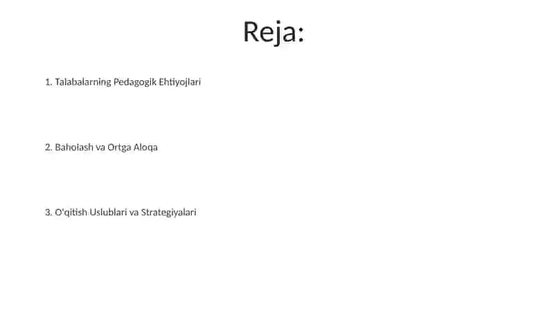 Pedagogik talablar 2