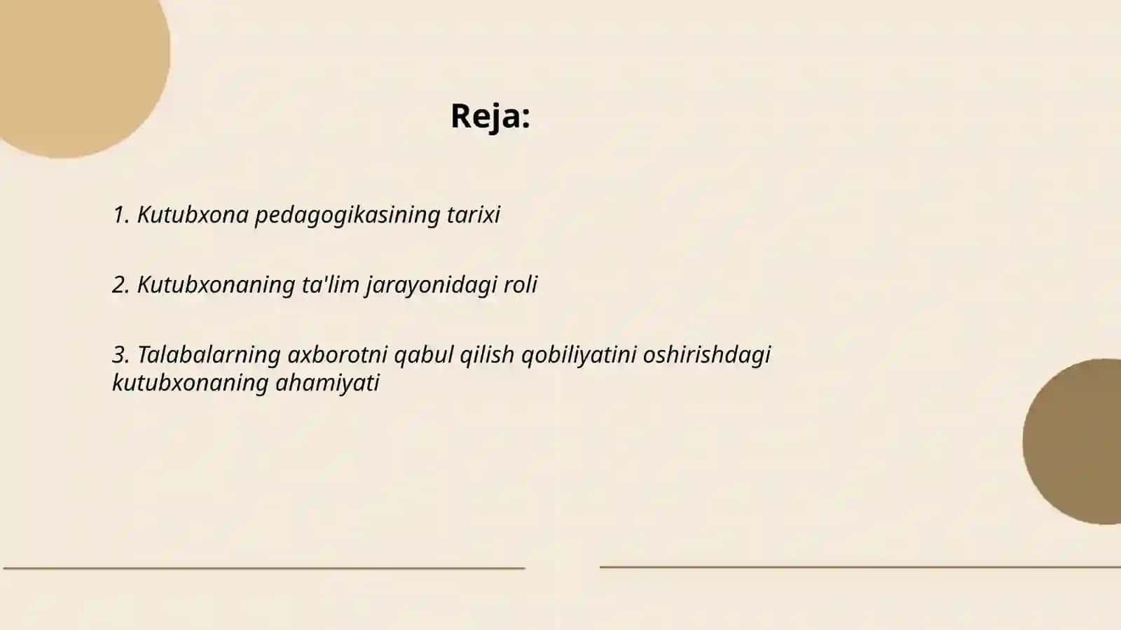 Kutubxona pedagogikasining tarixi 2