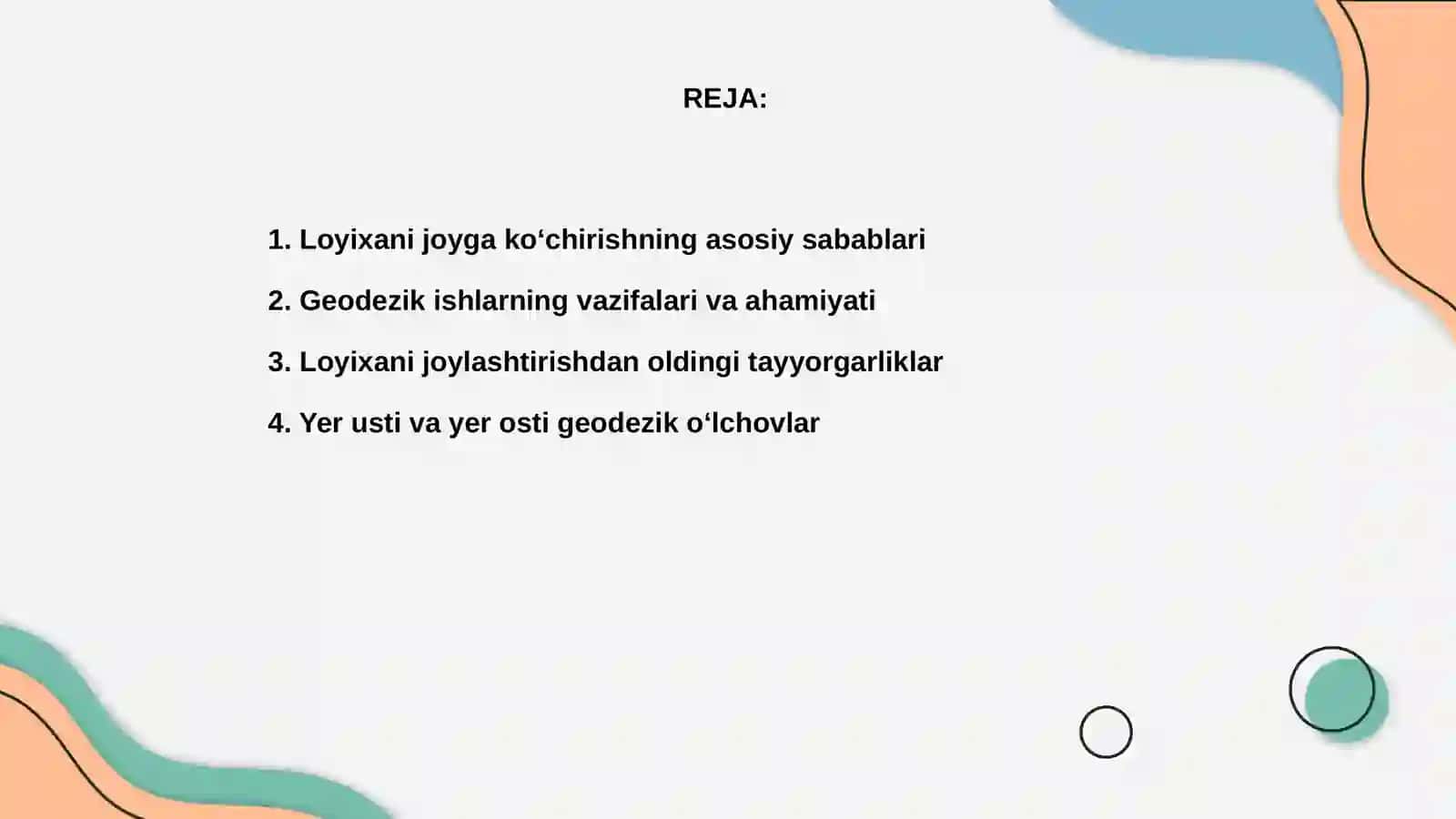 Loyixani joyga koʻchirishdagi geodezik ishlar 2