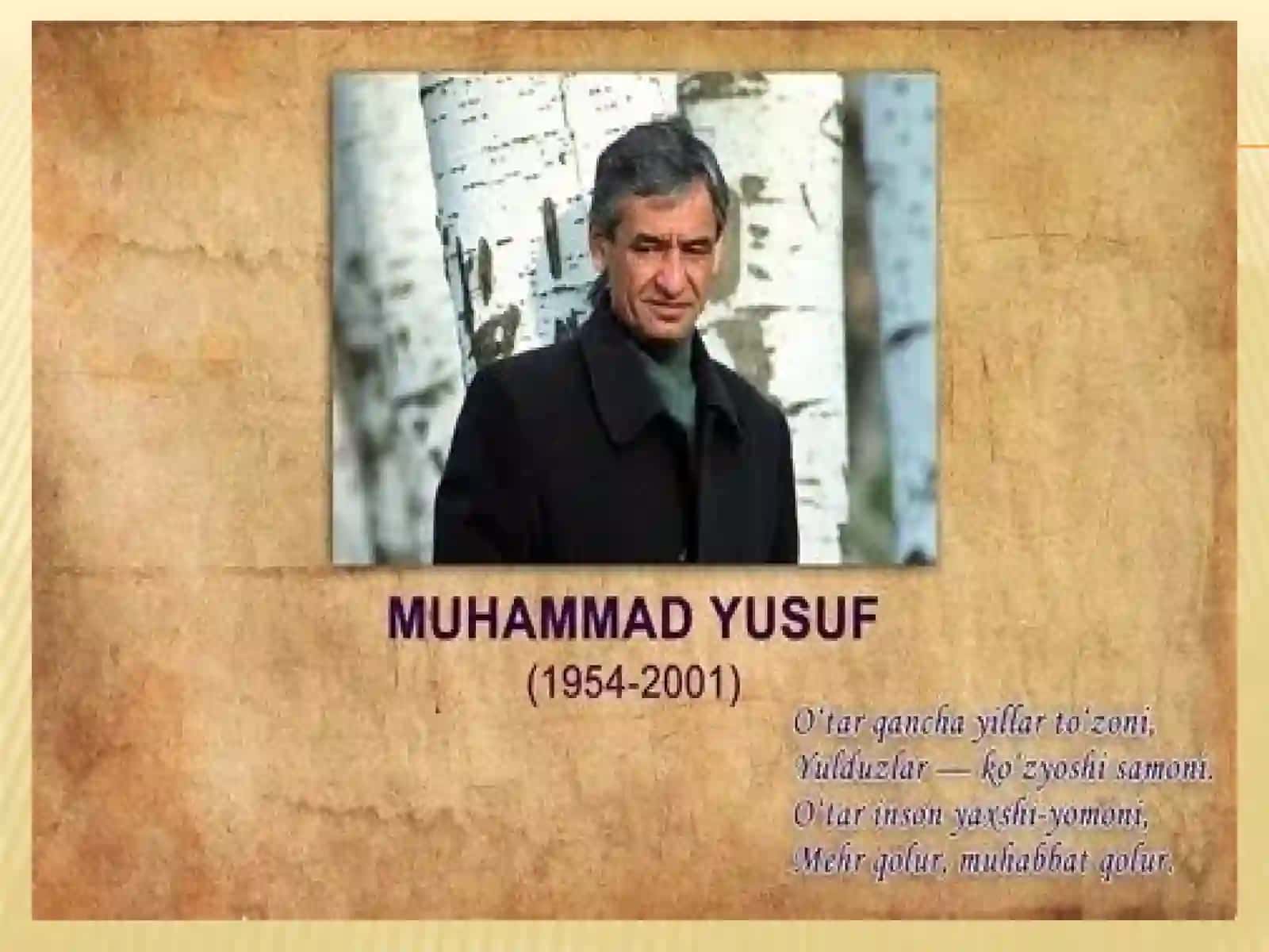 Muhammad Yusuf hayoti va ijodi 2