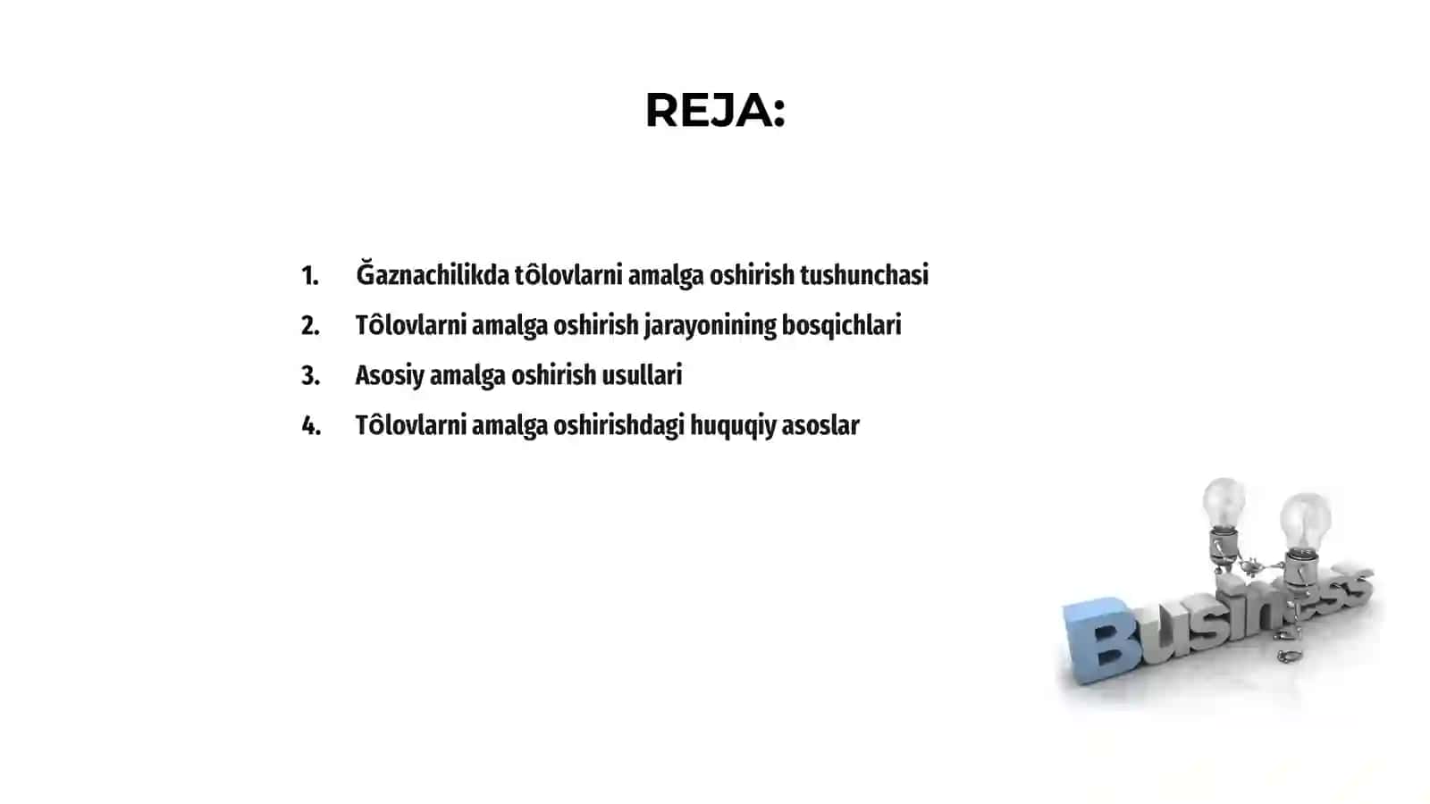 Ğaznachilikda tôlovlarni amalga oshirish 2