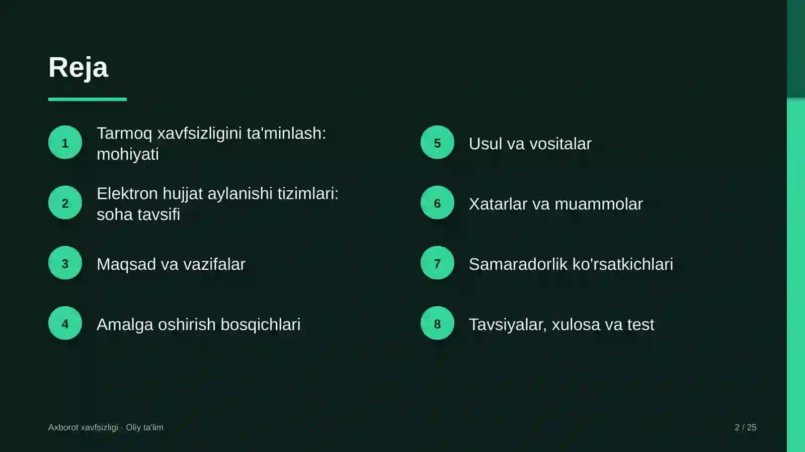 elektron hujjat aylanishi tizimlarida tarmoq xavfsizligini ta'minlash 7940 2