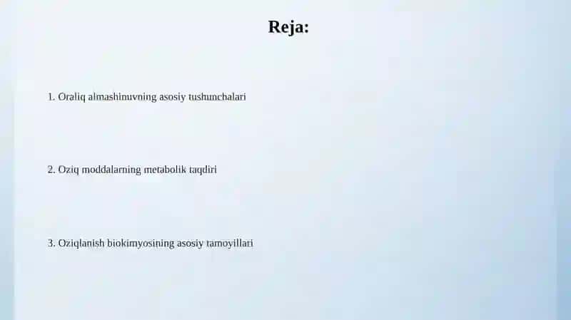 Moddalar almashinuvi 2