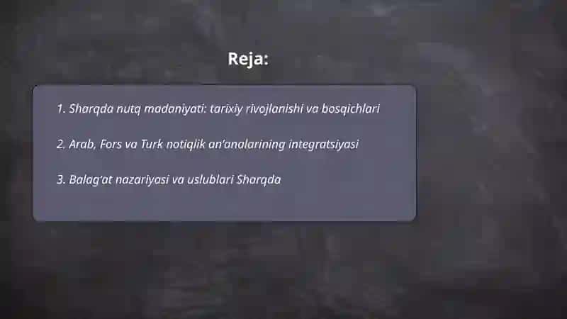 Sharqda nutq madaniyati va notiqlik 2