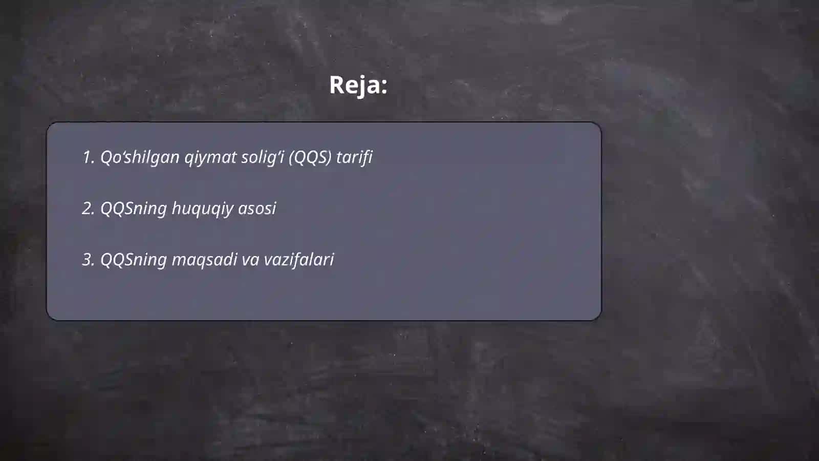 Qo‘shilgan qiymat solig‘i (QQS) 2