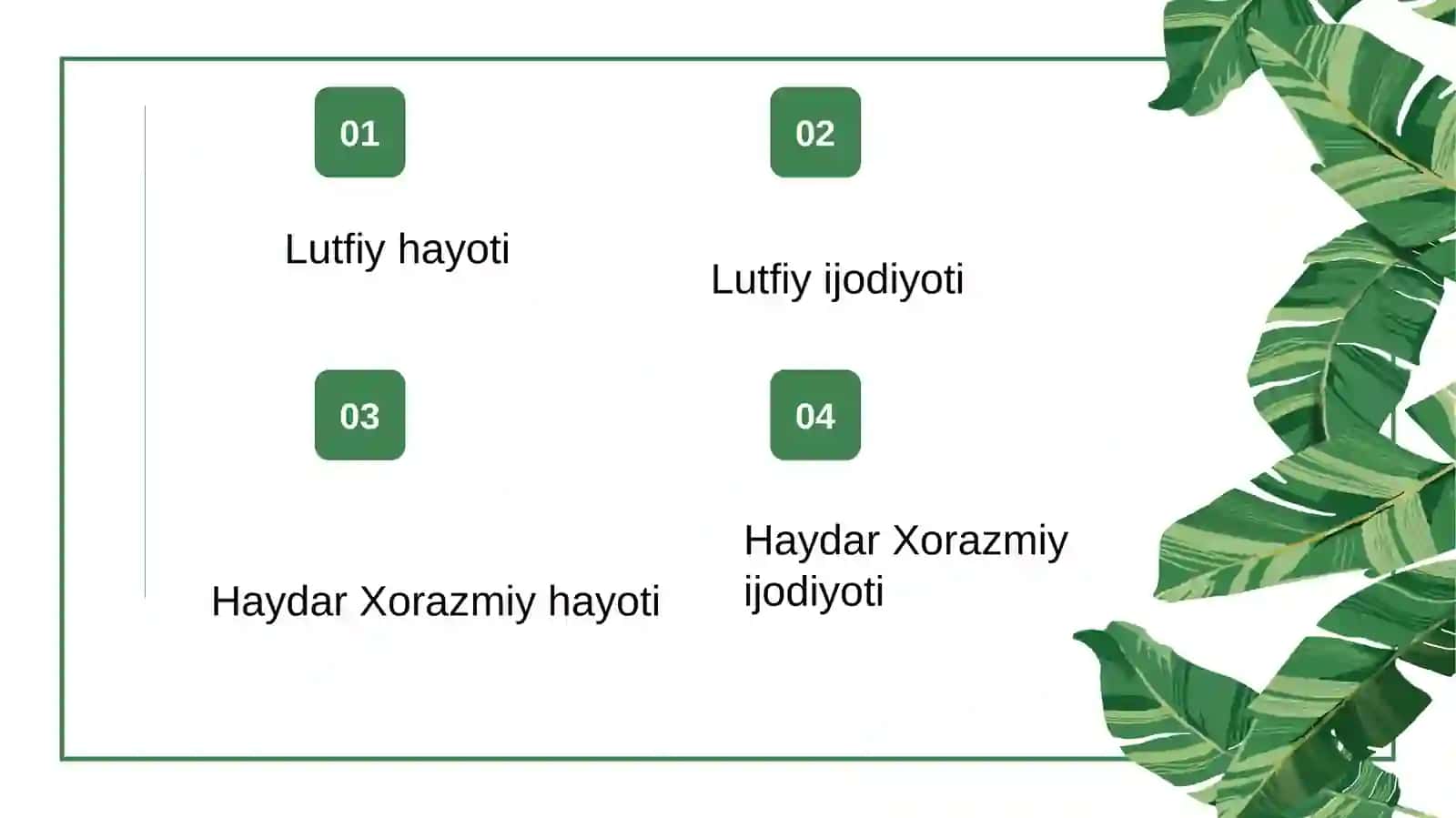 Lutfiy va Haydar Xorazmiy ijodi 2