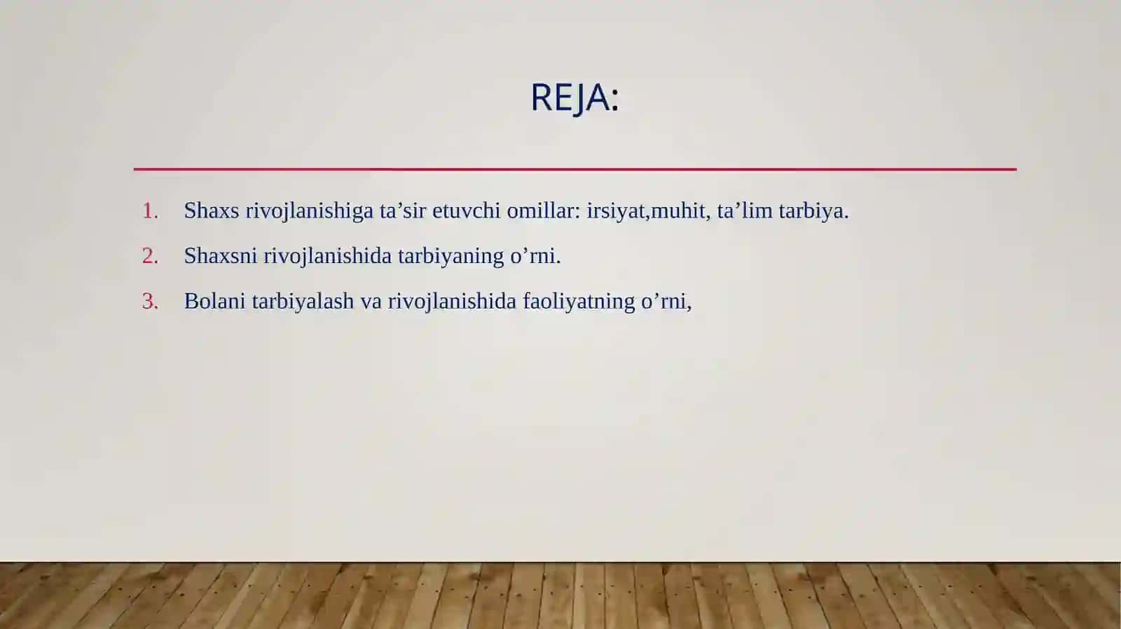 Shaxs rivojlanishiga ta’sir etuvchi omillar 2