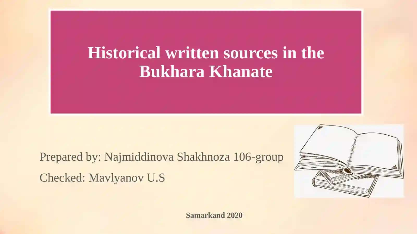 Historical written sources in the Bukhara Khanate 2