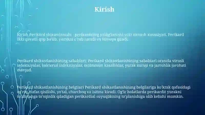 Perikard Zararlanishi 2