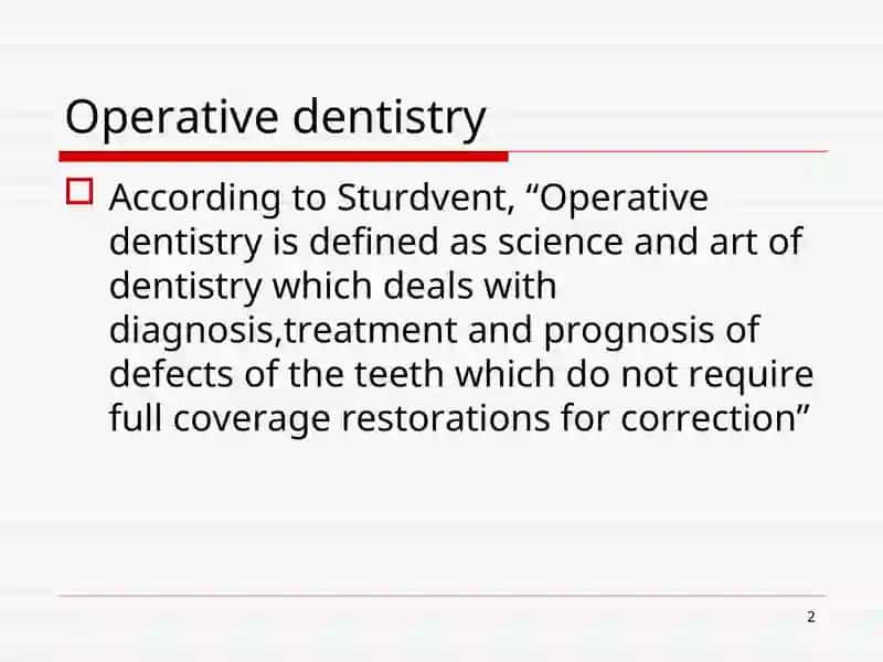 Operative dentistry 2