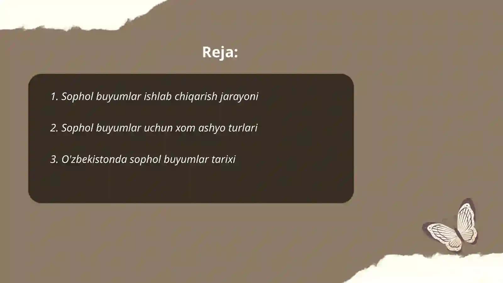 Sopol buyumlar ishlab chiqarish 2