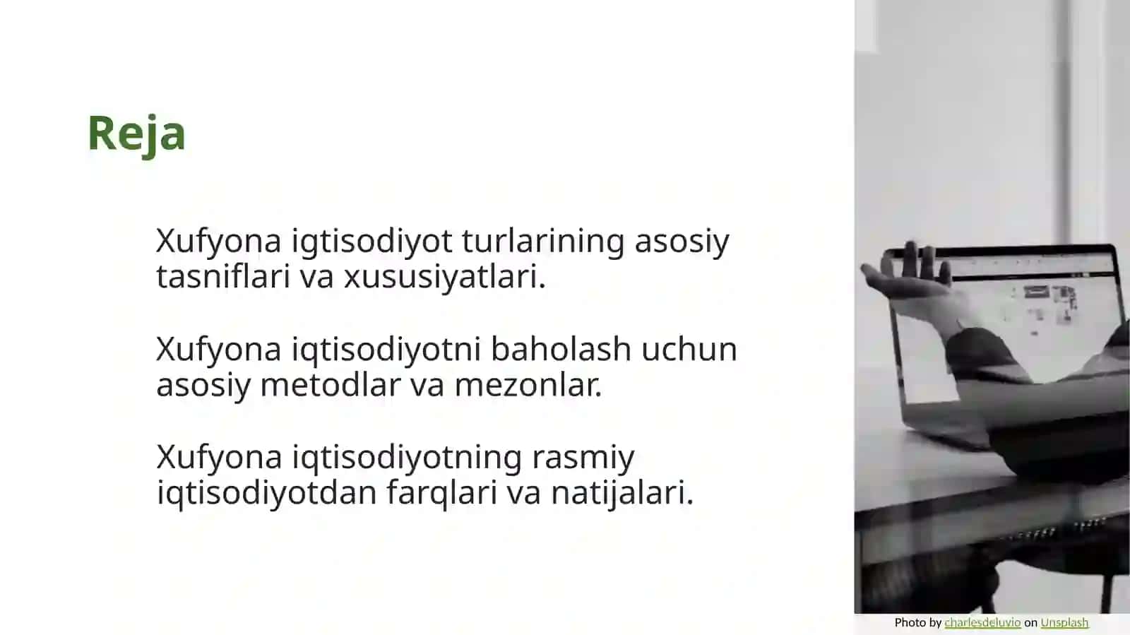 Xufyona igtisodiyot turlarining tasnifi va uni baxolashga nisbatan yondashuvlar 2