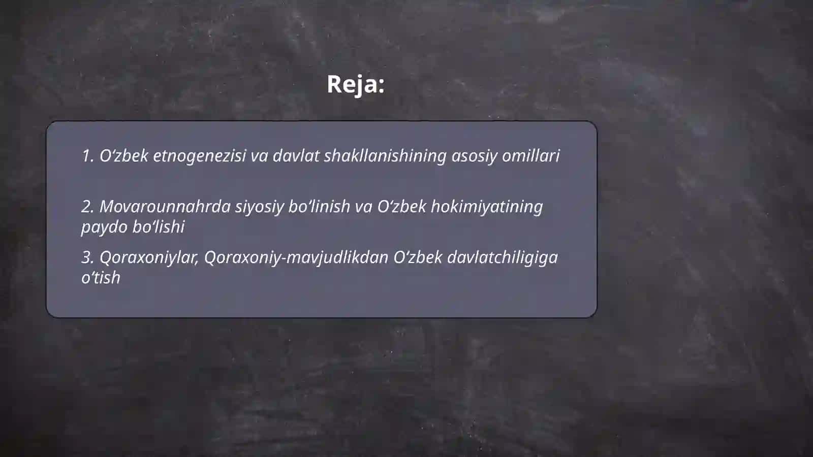 Oʻzbek davlatchiligi shakllanishi 2