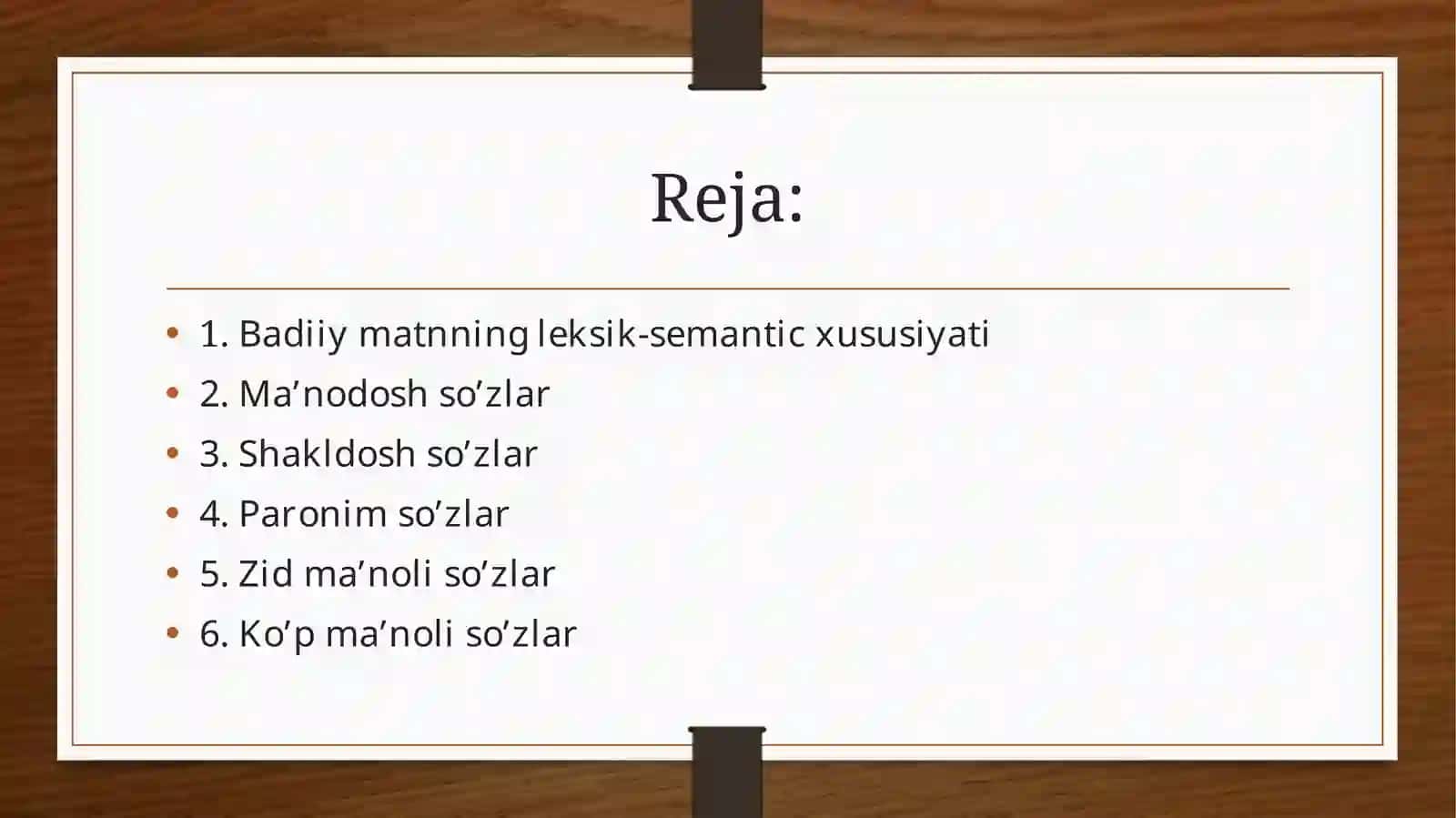 Badiiy matnning leksik- semantik xususiyatlari 2
