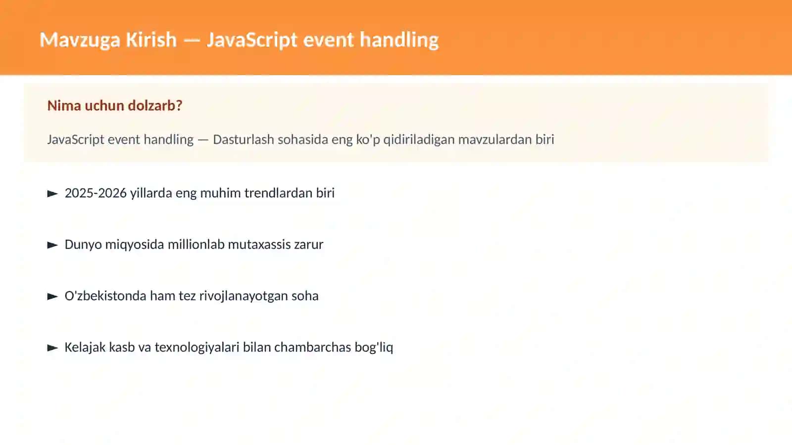 JavaScript event handling 2