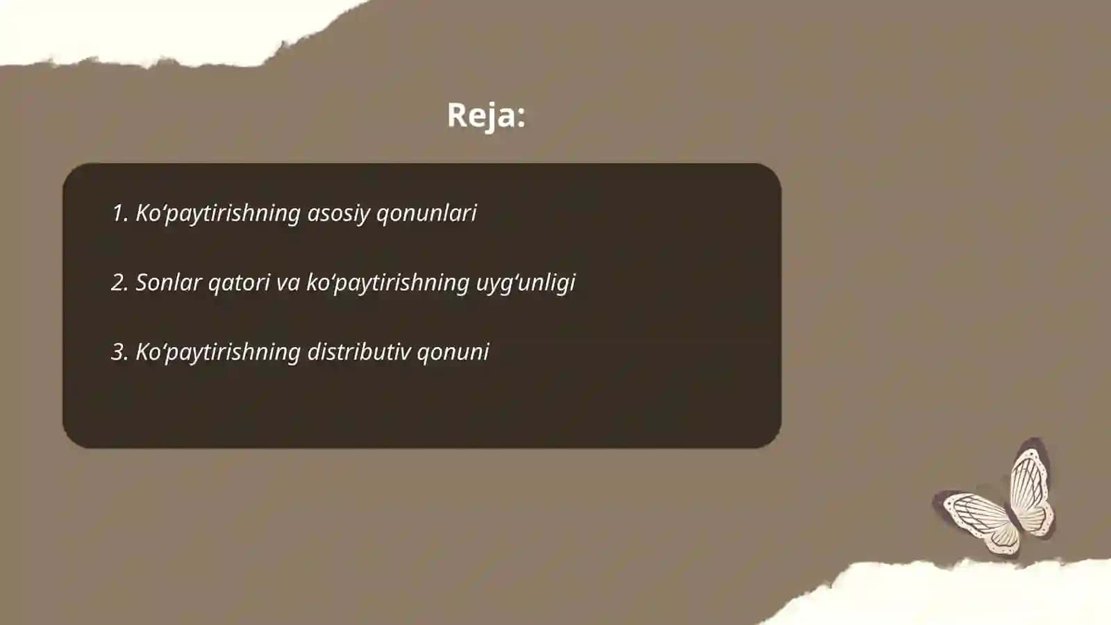 Koʻpaytirish qonunlari 2