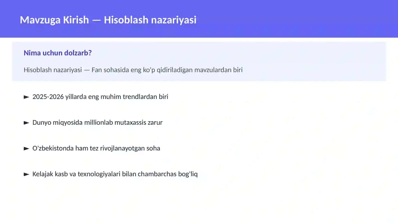 Hisoblash nazariyasi 2
