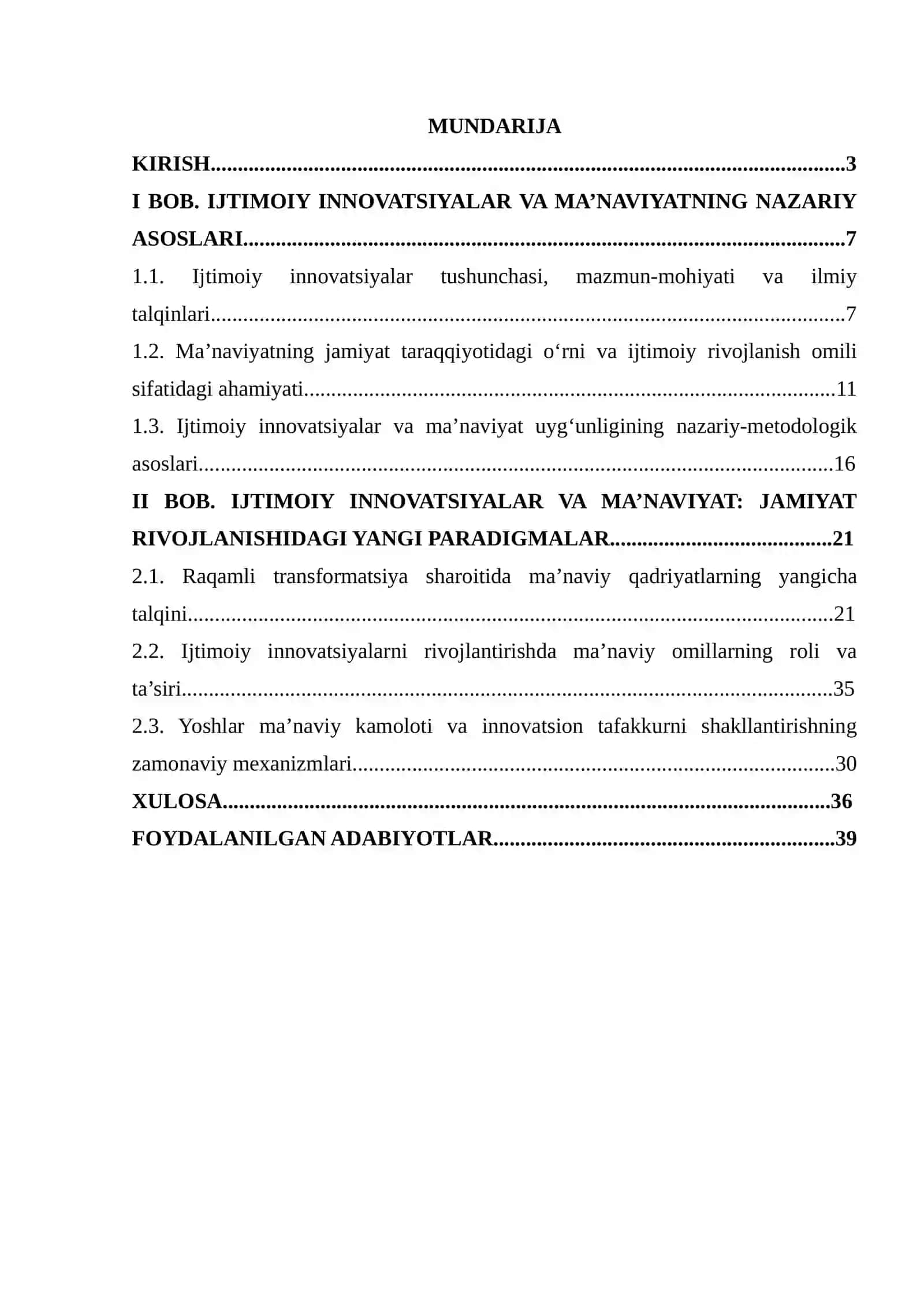 Ijtimoiy innovatsiyalar va ma'naviyatning nazariy asoslari 2