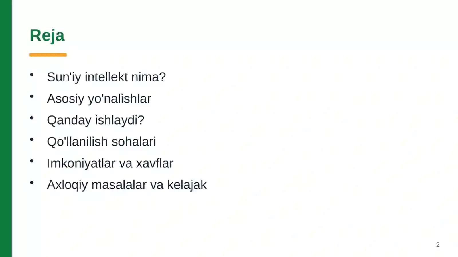 Sun'iy intellekt asoslari 2