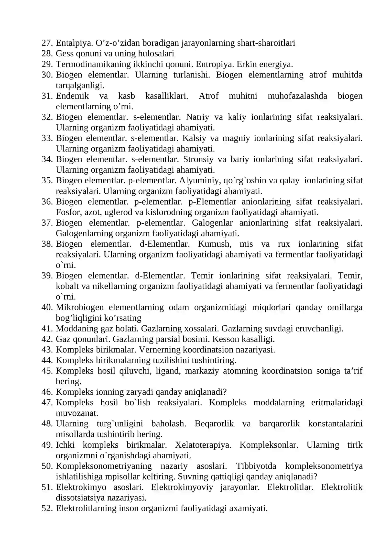 Eritmalar. Gazlarni suyuqlikdagi eruvchanligi va eruvchanlikni bosim, gaz va erituvchi tabiati, temperatura va begona moddalar mavjudligiga bog‘liqligi. Sechenov qonuni. Eritmalarning inson organizmi faoliyatidagi ahamiyati 2