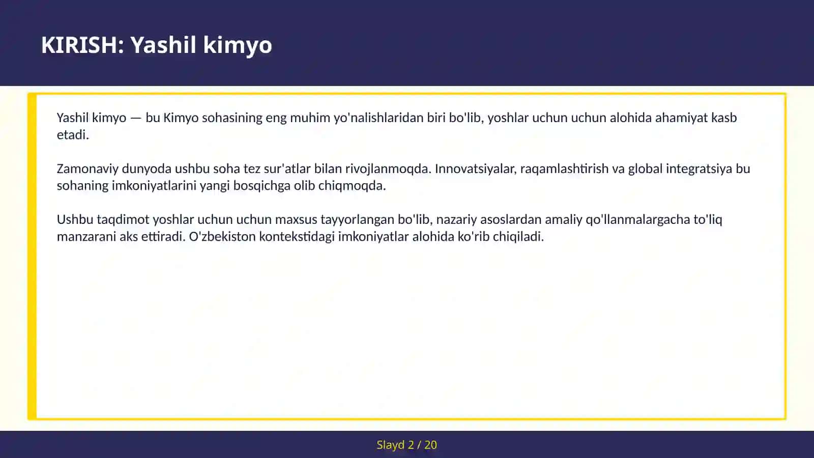 YASHIL KIMYO 2