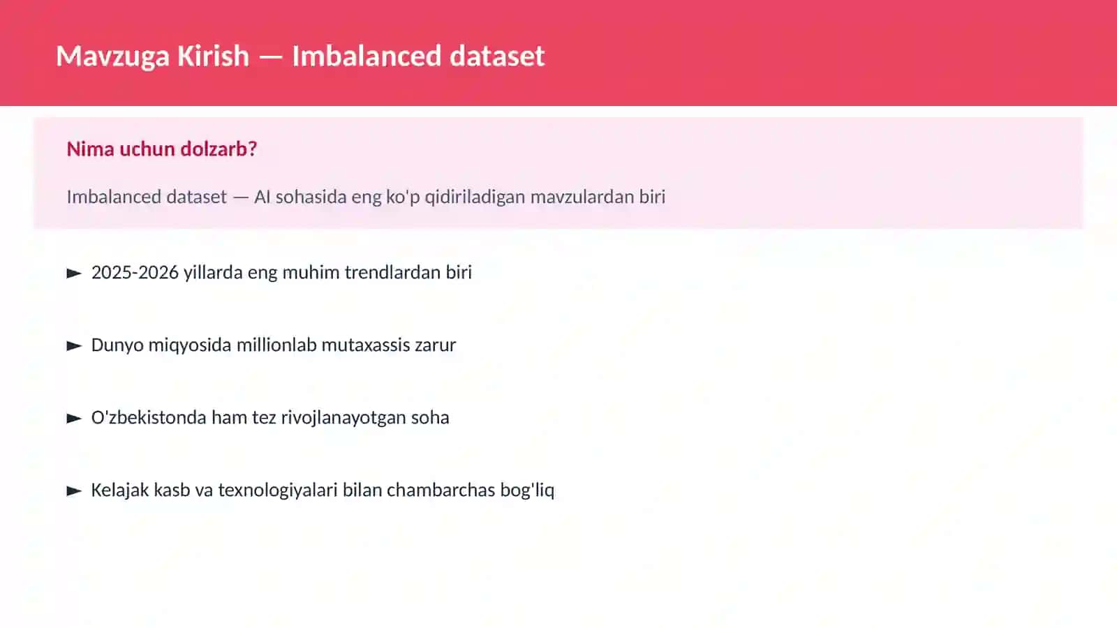 Imbalanced dataset 2