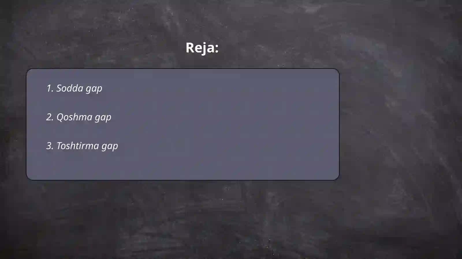 Sodda gaplar 2