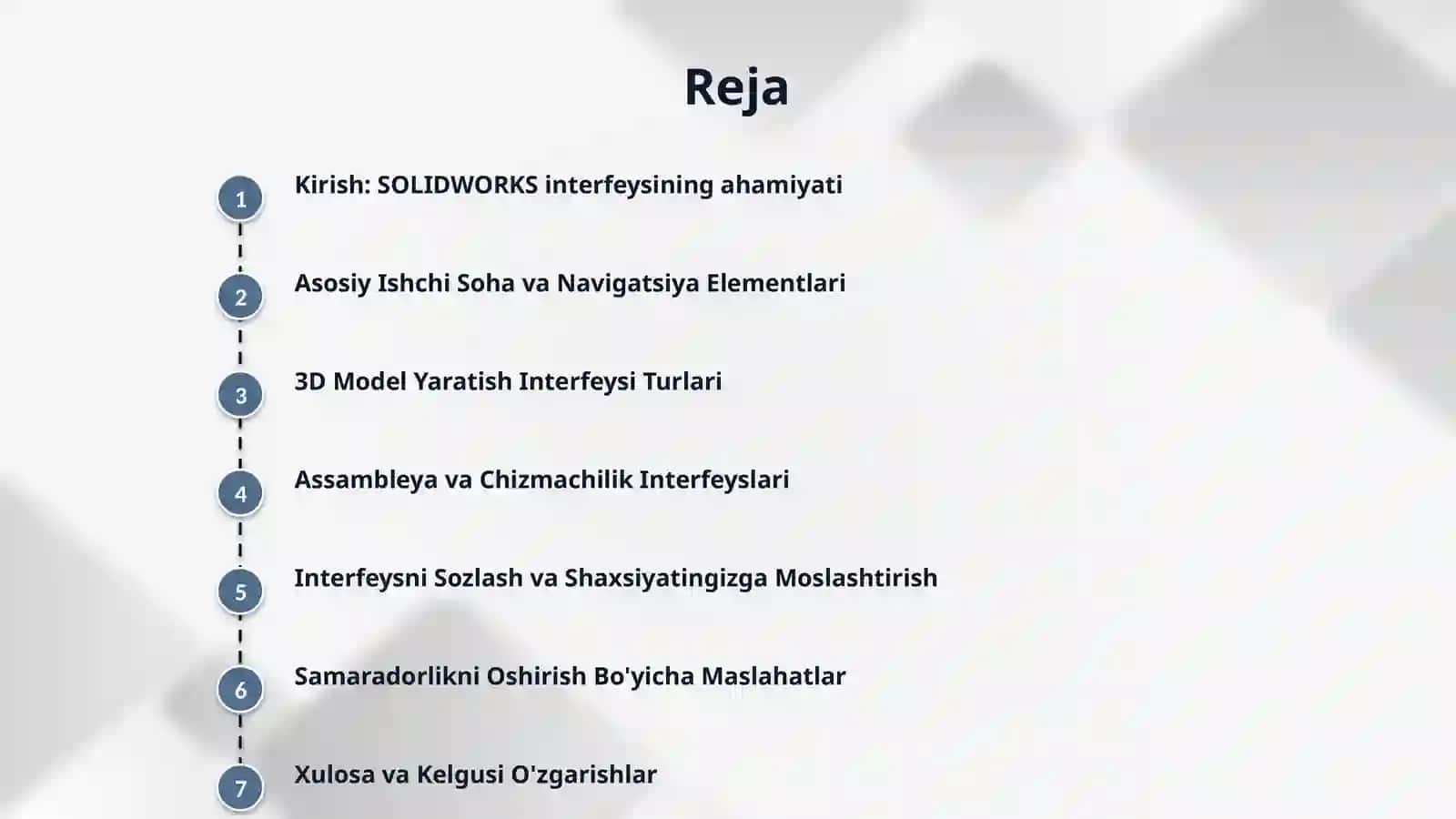 SOLIDWORKS interfeysi 2
