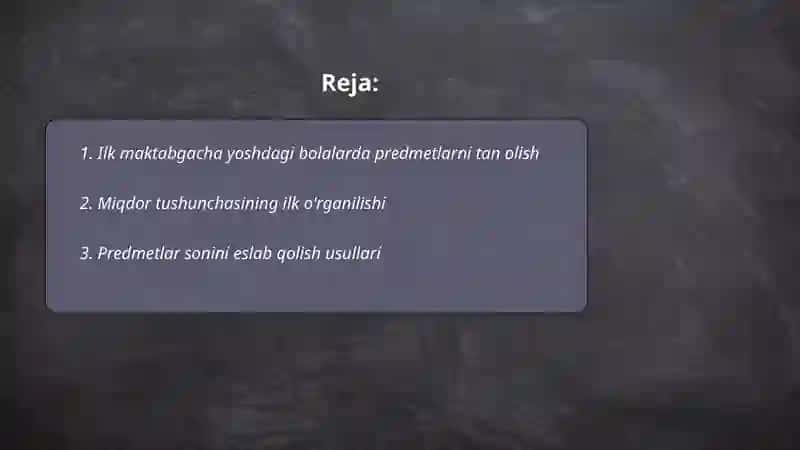 Predmetlarni tan olish 2