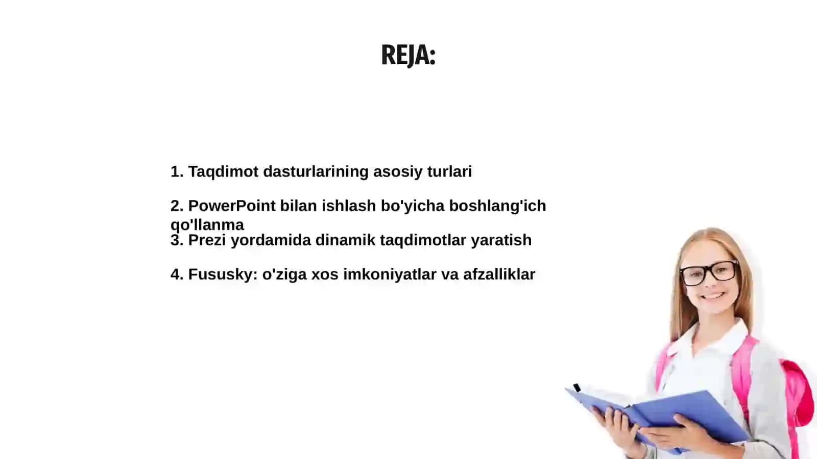 Taqdimot dasturlari (PowerPoint,Prezi,Fosusky va boshqa dasturlar) 2