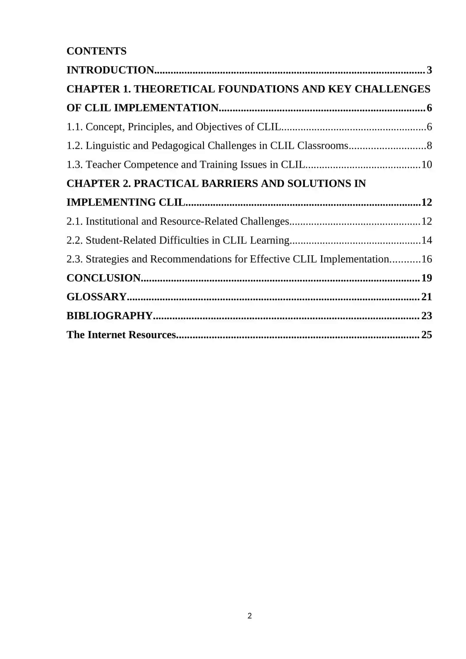 CLIL IMPLEMENTATION 2