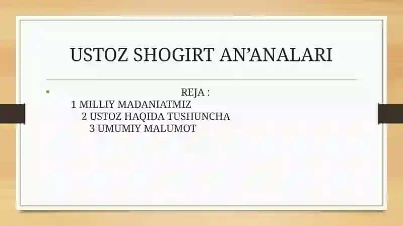 USTOZ SHOGIRT AN’ANALARI 2