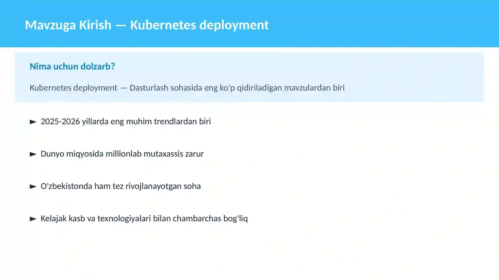 Kubernetes deployment 2