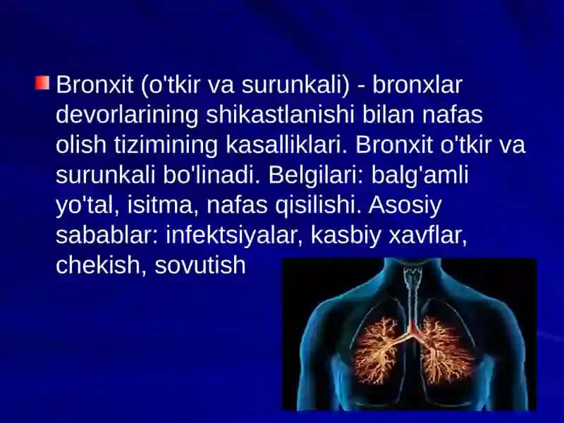 Bronxit kasalligi qo'zg'atuvchilari 2