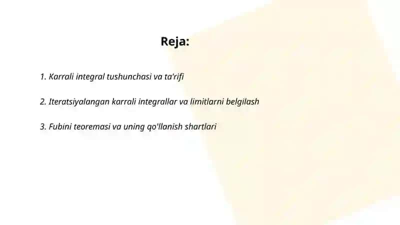 Karrali integrallar 2