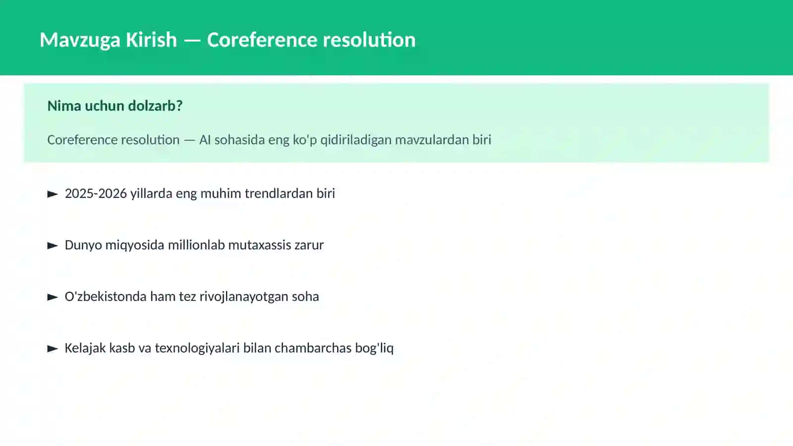 Coreference resolution 2