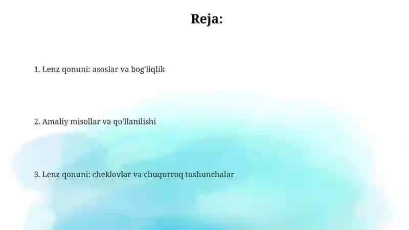 Lens qoidasi 2