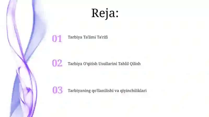 Tarbiya Ta'limi Ta'rifi 2