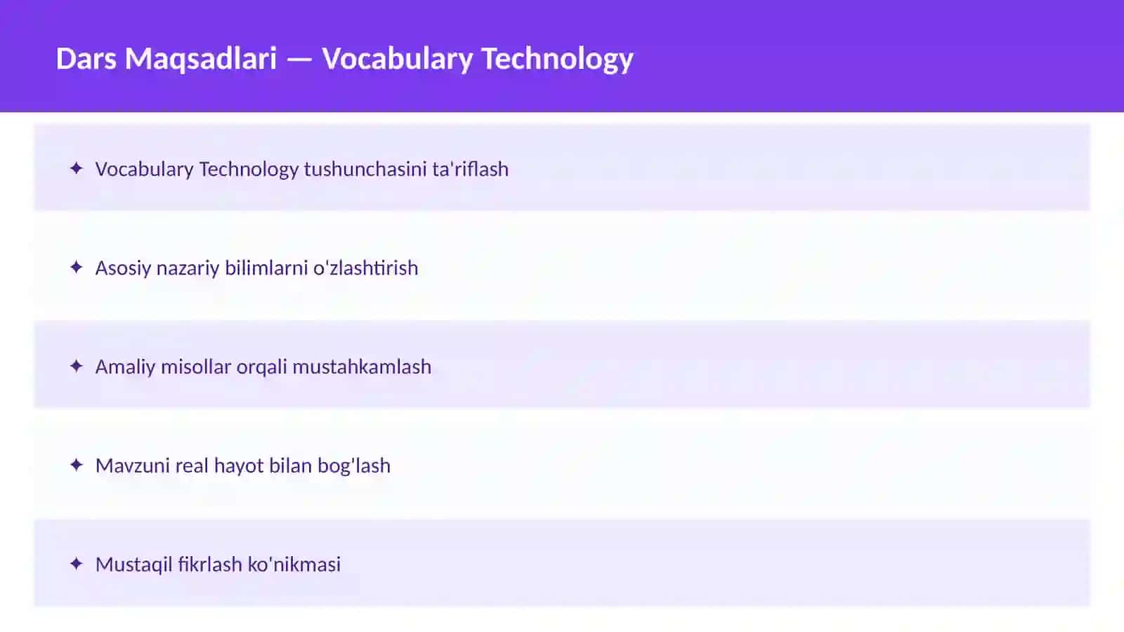 Ingliz Tili - Vocabulary Education 2