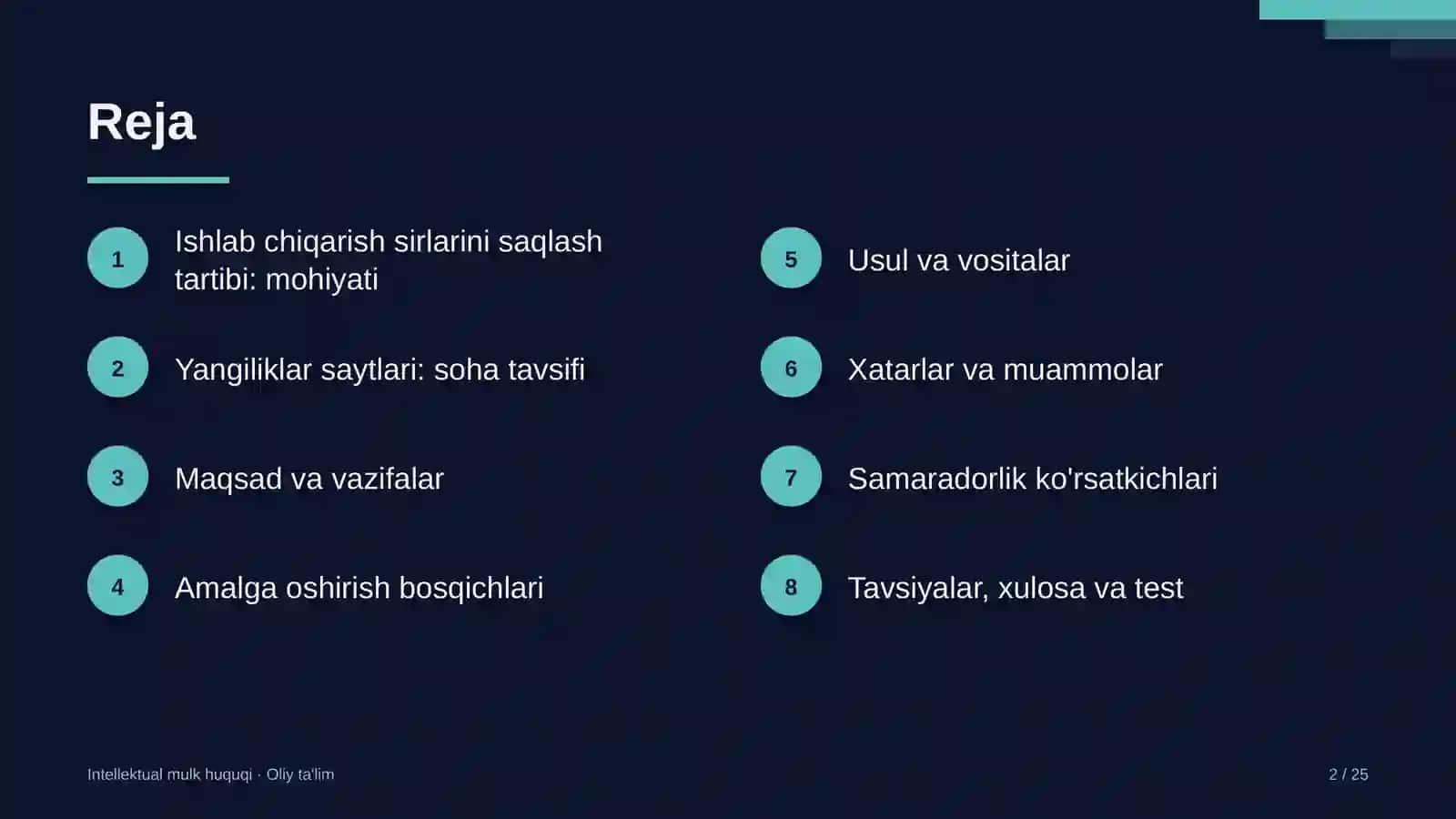 Yangiliklar saytlarida ishlab chiqarish sirlarini saqlash tartibi 2