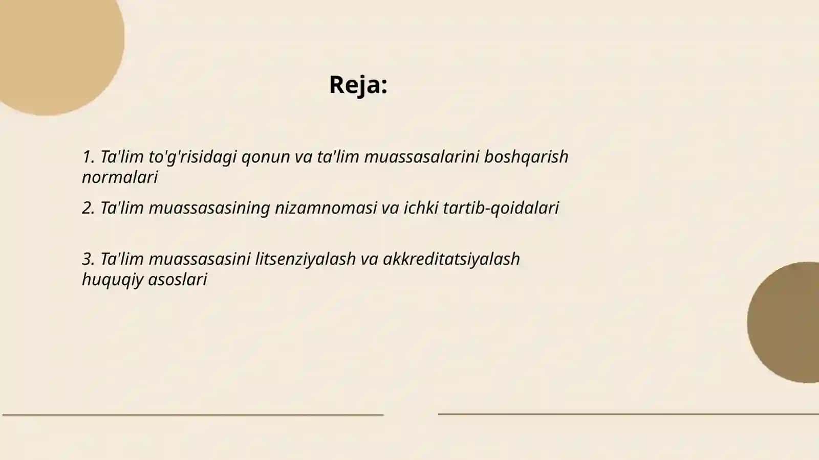 Ta'lim muassasasini boshqarishga doir huquqiy me'yoriy hujjatlar 2
