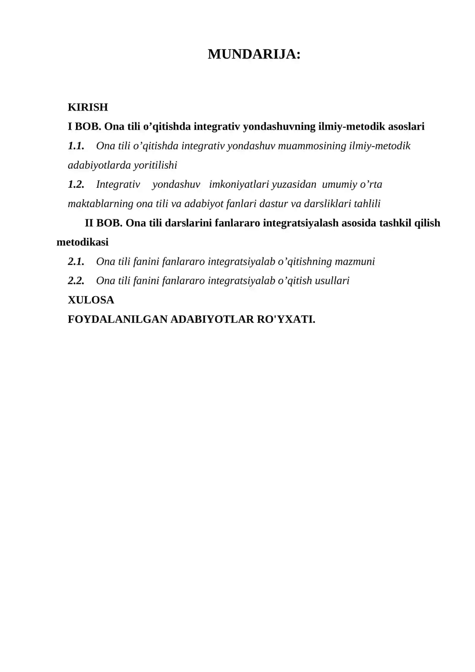 ONA TILINI O'QITISHDA INTEGRATIV YONDASHUV VA UNING MOHIYATI 2