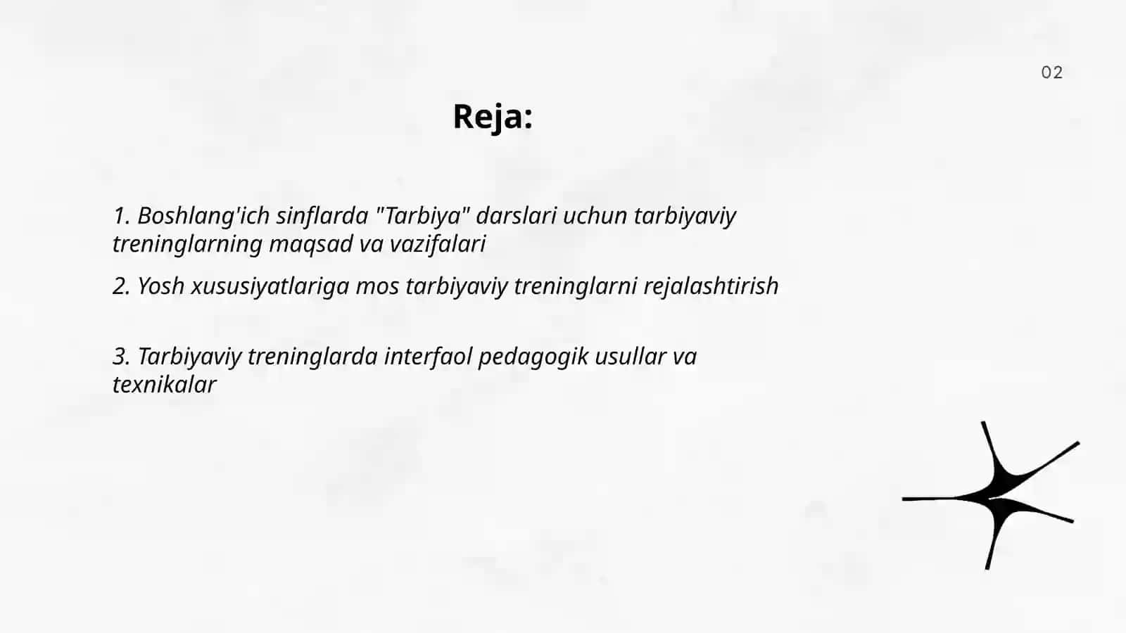 Tarbiyaviy treninglar 2