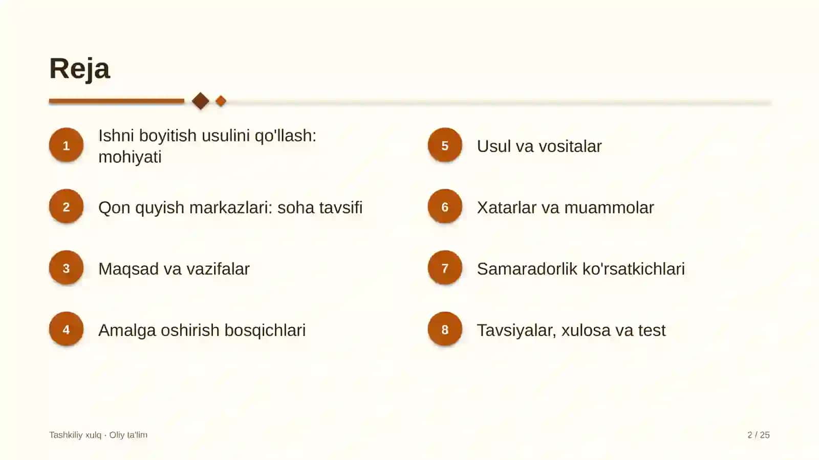 qon quyish markazlarida ishni boyitish usulini qo'llash 3262 2