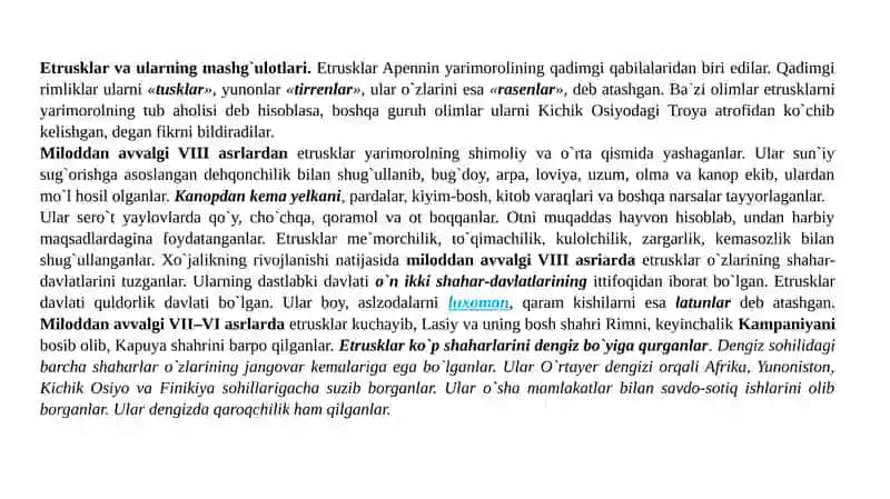 Etrusklar va Rim 2